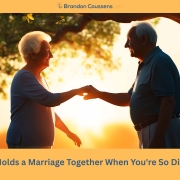 Older married couple holding hands, reconnecting after feeling like roommates