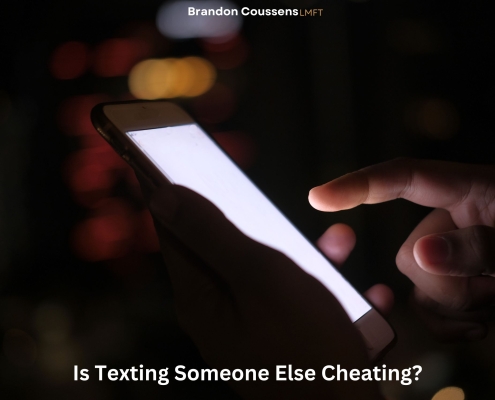 Spouse reading late-night text messages alone, wondering what they mean